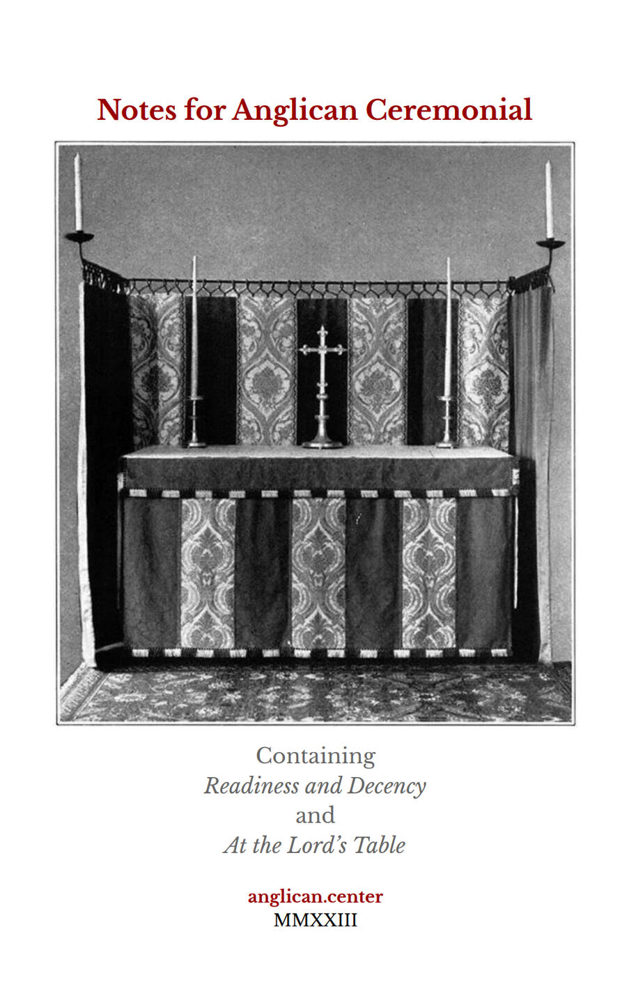 Notes for Anglican Ceremonial